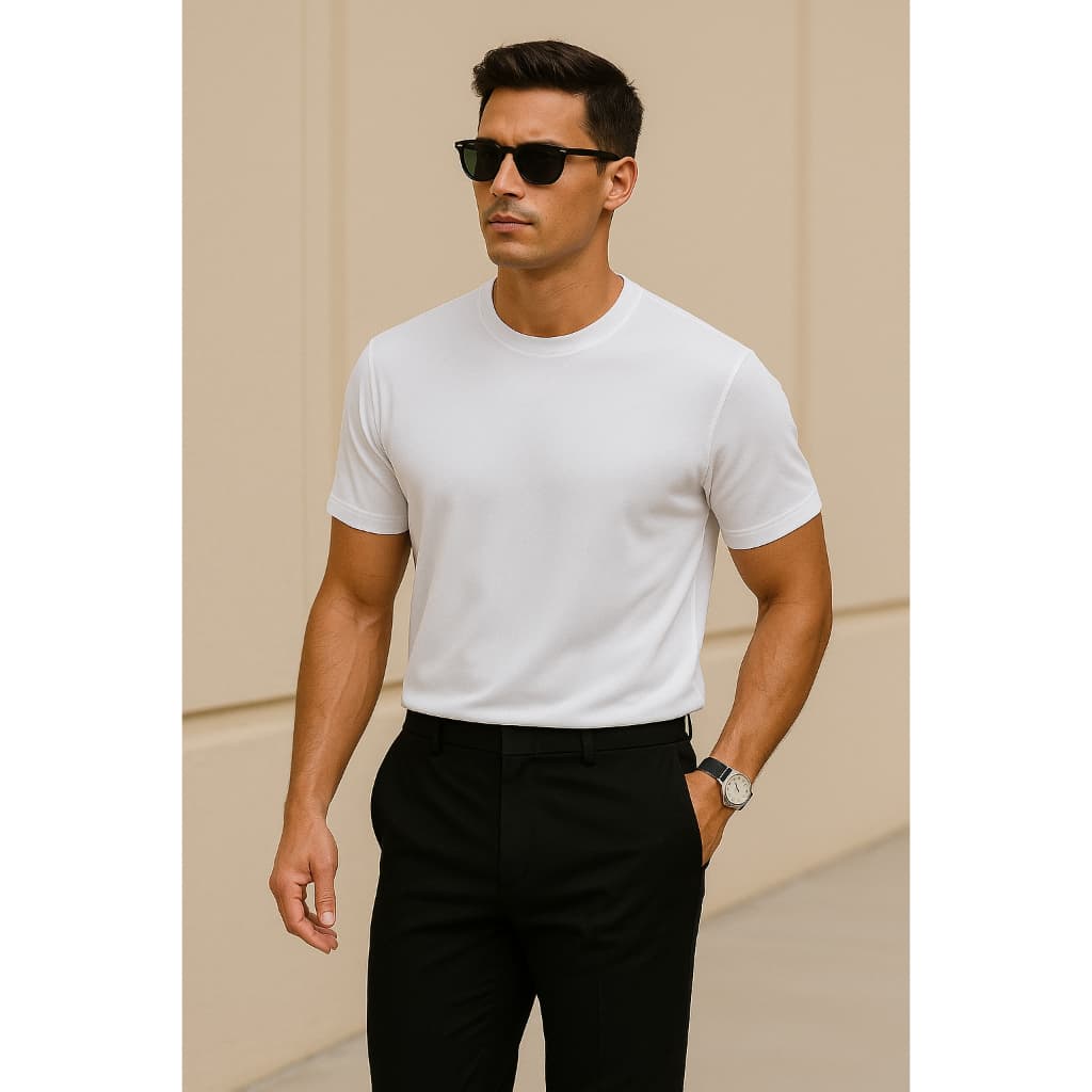 Camisa Básica Masculina 100% Algodão Premium Conforto Casual