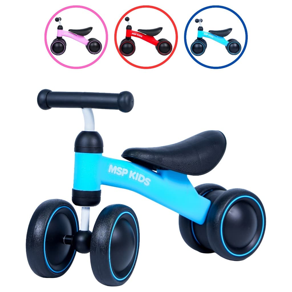 Bicileta sem Pedal Para Bebe Seguro Estimula Equilibrio Andador 4 Rodas