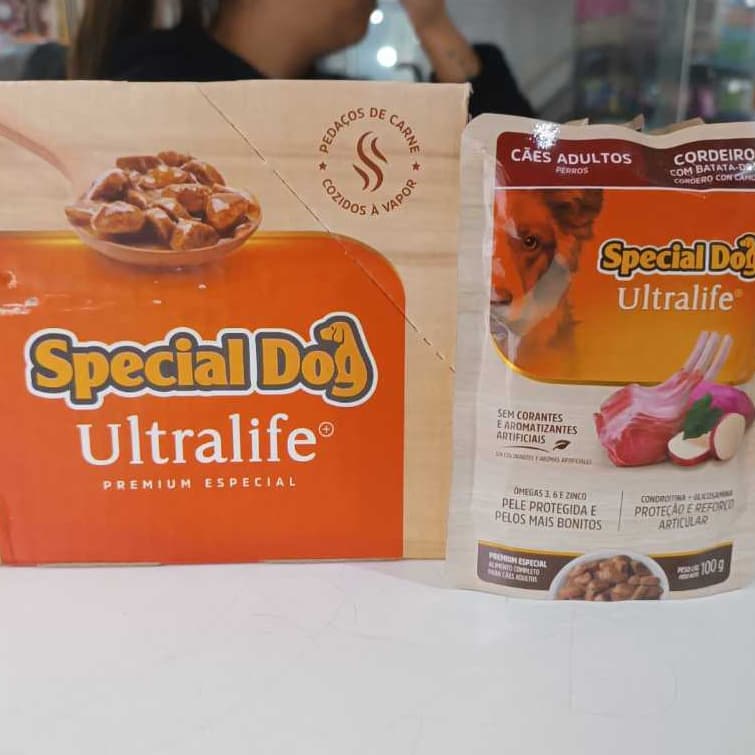 KIT 12 SACHE SPECIAL CÃO ADULTO SABOR CORDEIRO 100 GR