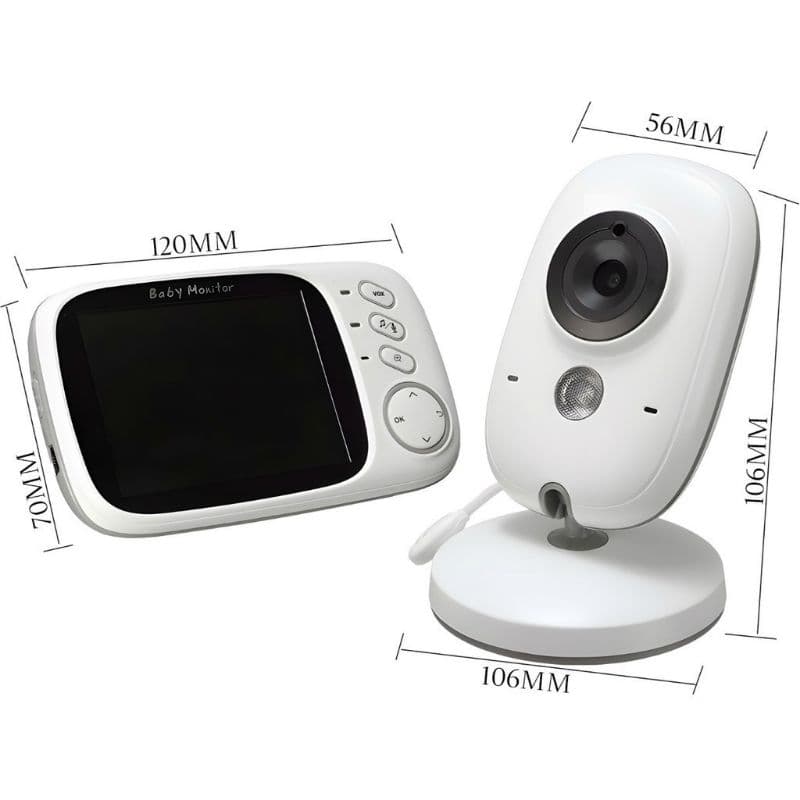 Baba Eletrônica Com Monitor Visão Noturna, Câmera c/ Audio Sensor de Temperatura  ruru603