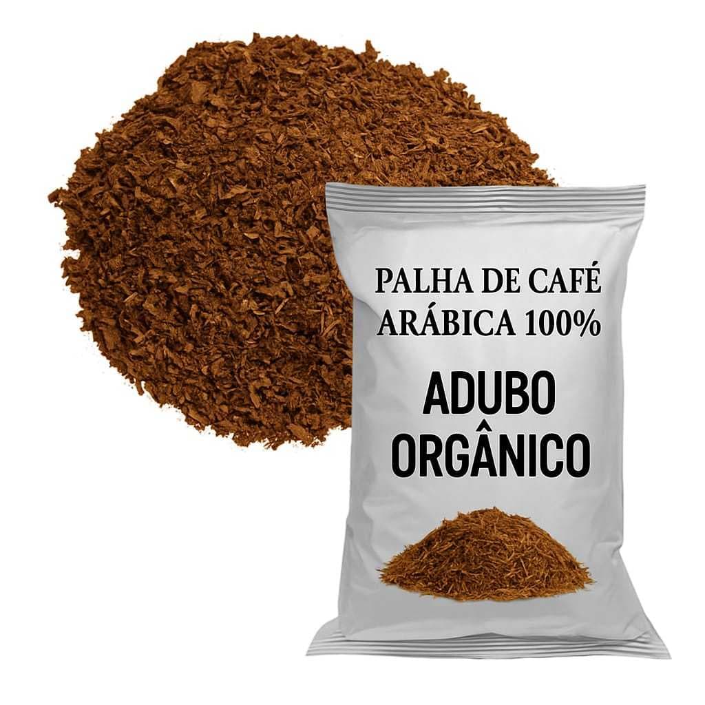 5 KG  Palha de Café Arabica 100% Adubo Orgânico Horta Jardim Verduras Frutas Flores Orquideas Casa Apartamento