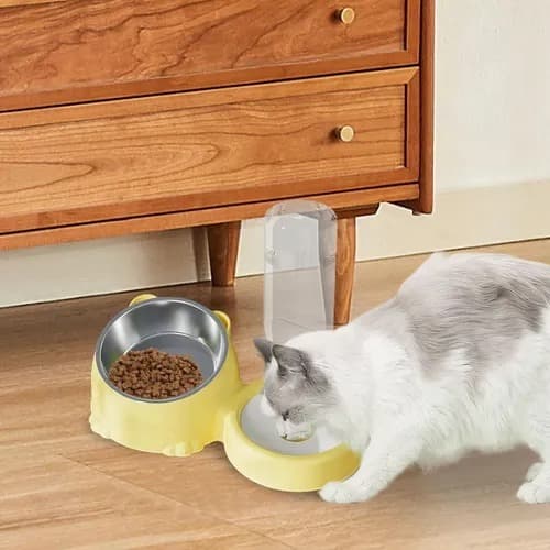 Tigela Para Animais De Estimaçao Alimentador e bebedouro automatico para animais de estimação
