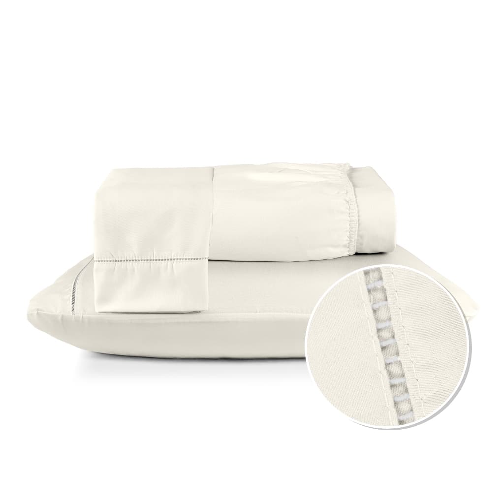 Jogo de Lençol Berço Solteiro Casal Queen King Toque Acetinado  02 e 03 Peças 400 Fios Ponto Palito