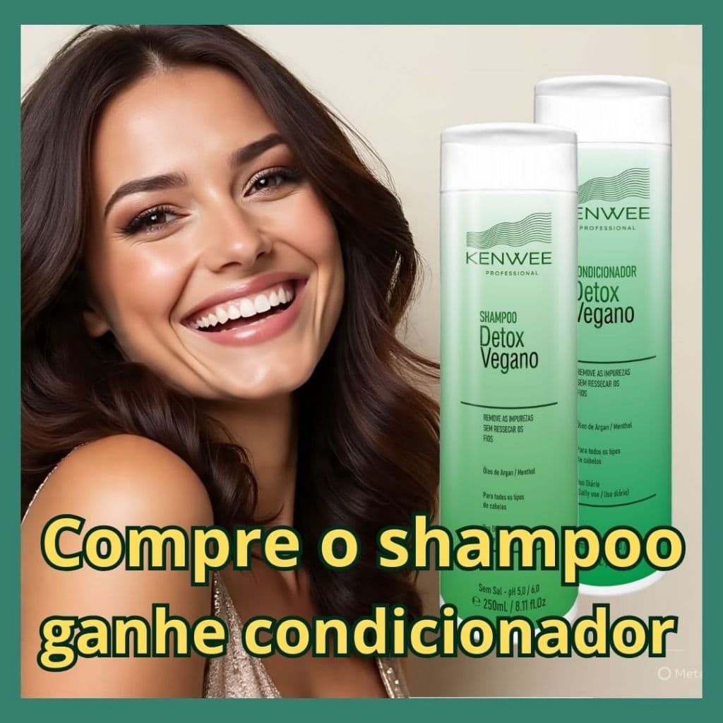 Kit de Shampoo e Condicionador Detox Vegano Kenwee