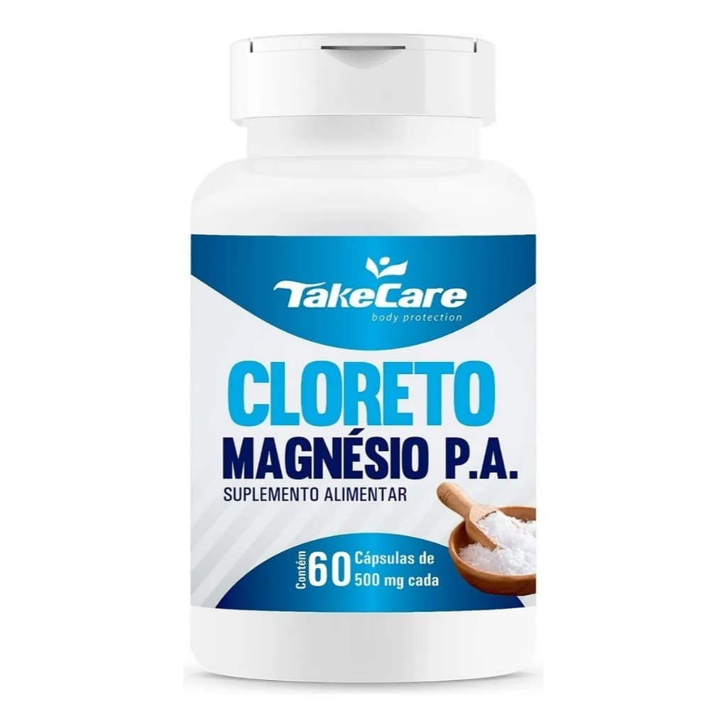 Cloreto De Magnésio 60 Caps 500mg Take Care