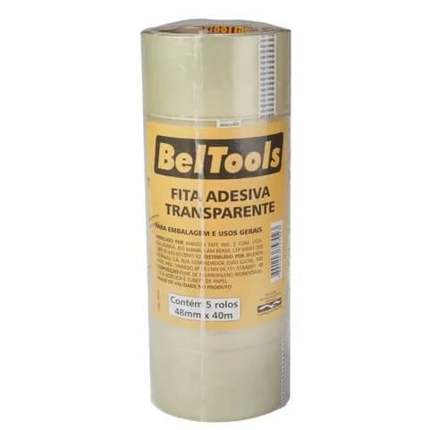 5 Fitas Para Embalagem Transparente 48MMX40M BELTOOLS