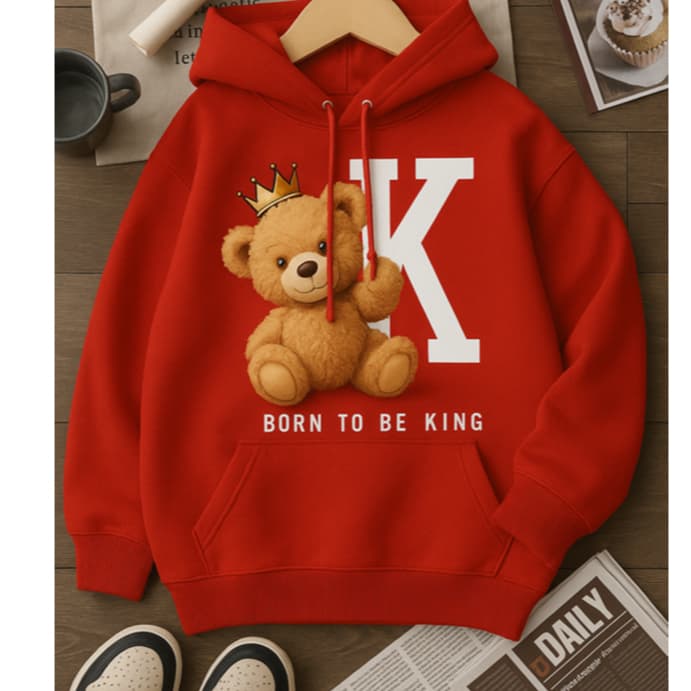 Moletom Infantil Unissex Canguru Bear King Estampado