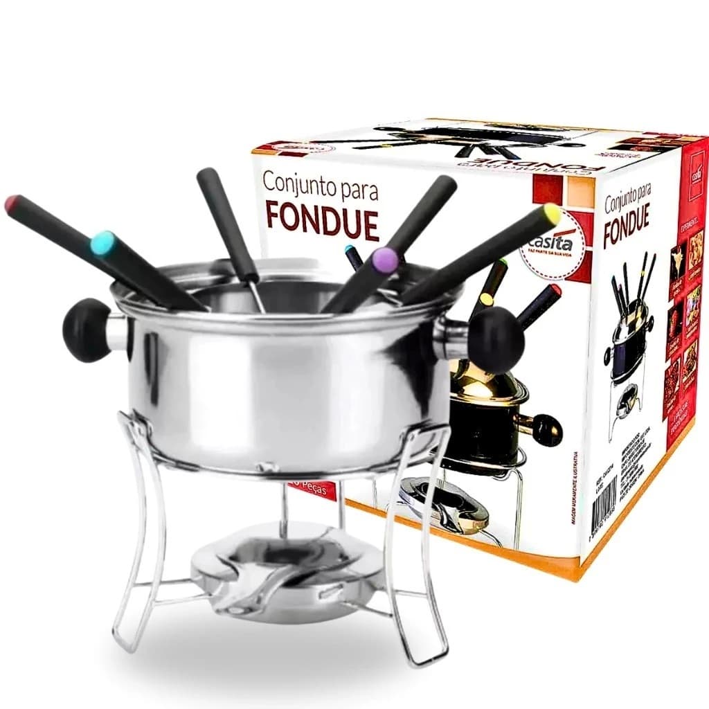 Aparelho de Fondue 10 peças de 1 litro Casita