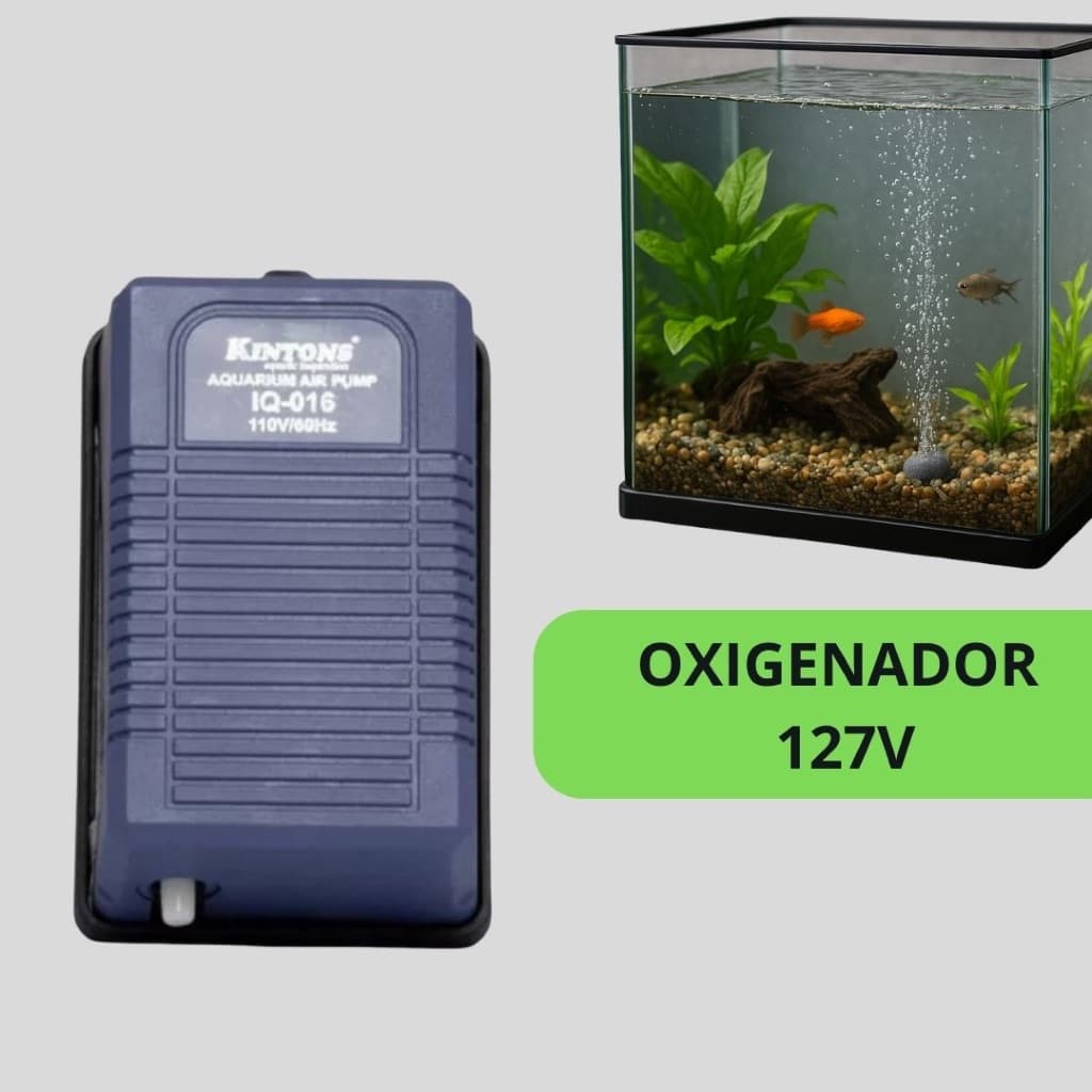 Compressor de Aquário Bomba Aquario 110v Oxigenador de Ar Peixes