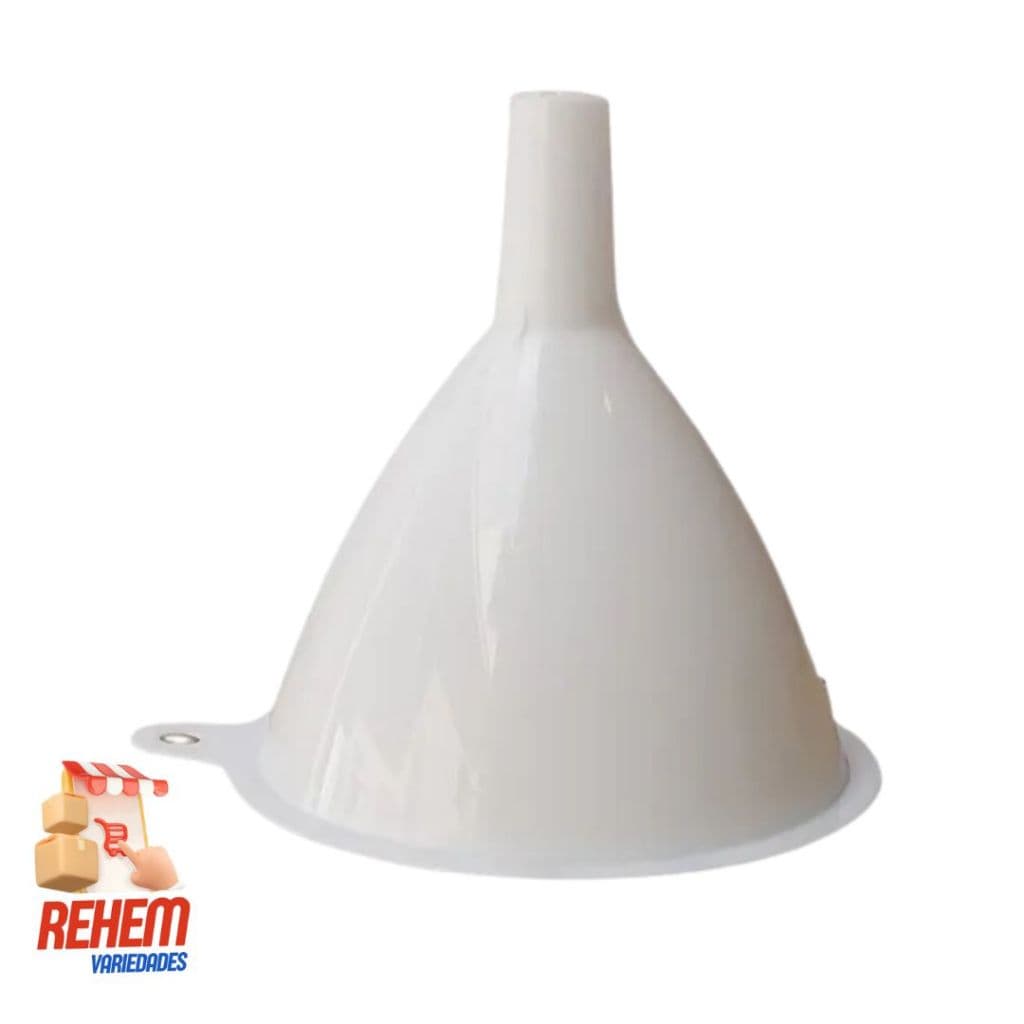 Funil Cozinha Plástico Médio 10cm Branco - Ercaplast Ref. 2177