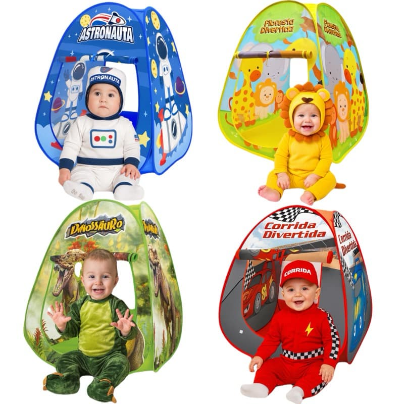 Barraca Toca Cabana Infantil Dobrável Menino Diversas Estampas