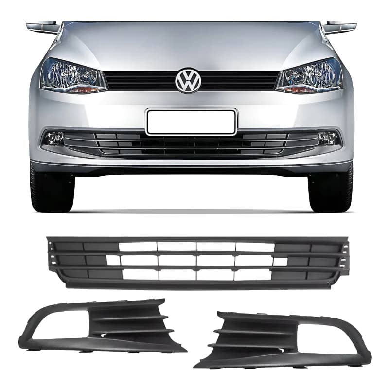 Kit Grade Parachoque Gol G6 2013 2014 2015 Com Furo Milha