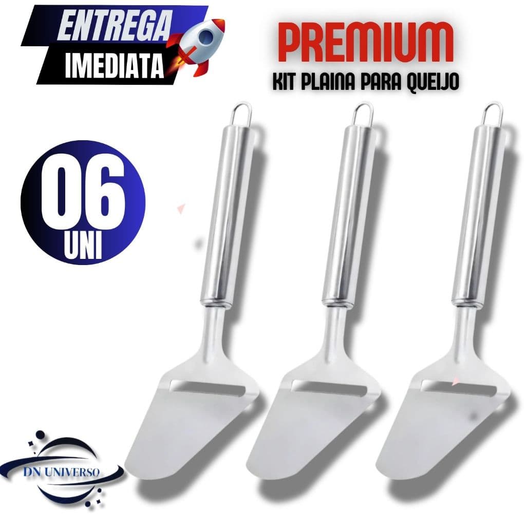 Kit 06 Fatiador Para Queijos Plaina Cortador De Queijos Fino Cabo Inox Resistente Utensílios Cozinha