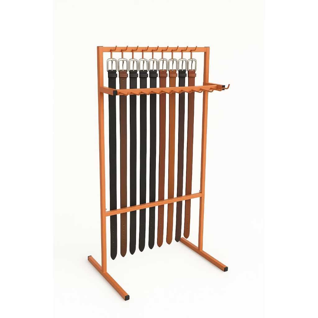 Display expositor cinteiro, cinto duplo 18 ganchos De chão Rose Gold