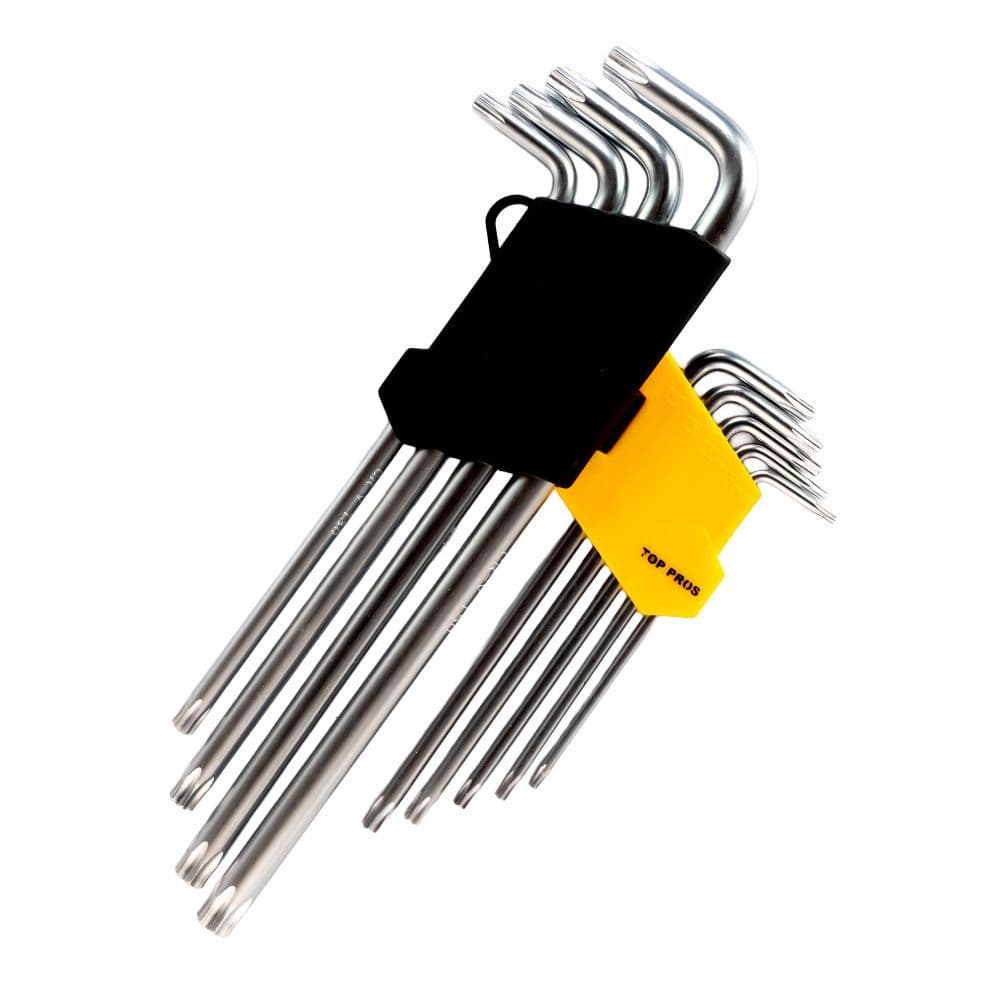 Jogo de Chave Torx 9 Peças Jogo de Broca Para Madeira e Metal 9 Peças