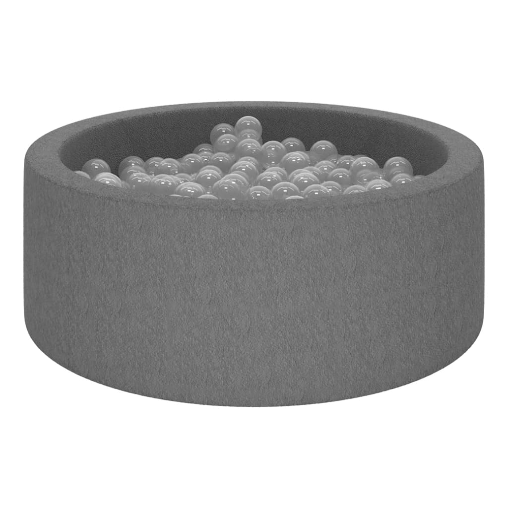Piscina de Bolinha cinza de espuma acolchoada proteção e diversão para criança e bebê - sem bolinhas
