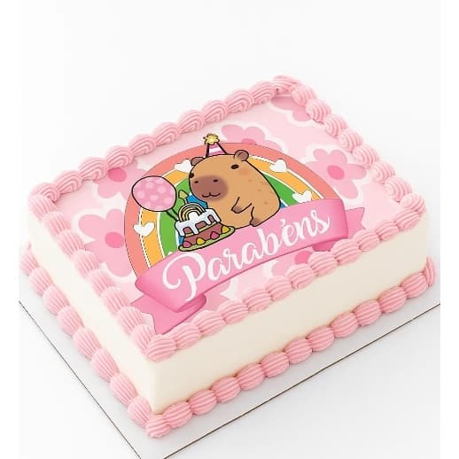 Envio Rápido -capivara /  papel de  arroz para Bolo Personalizado