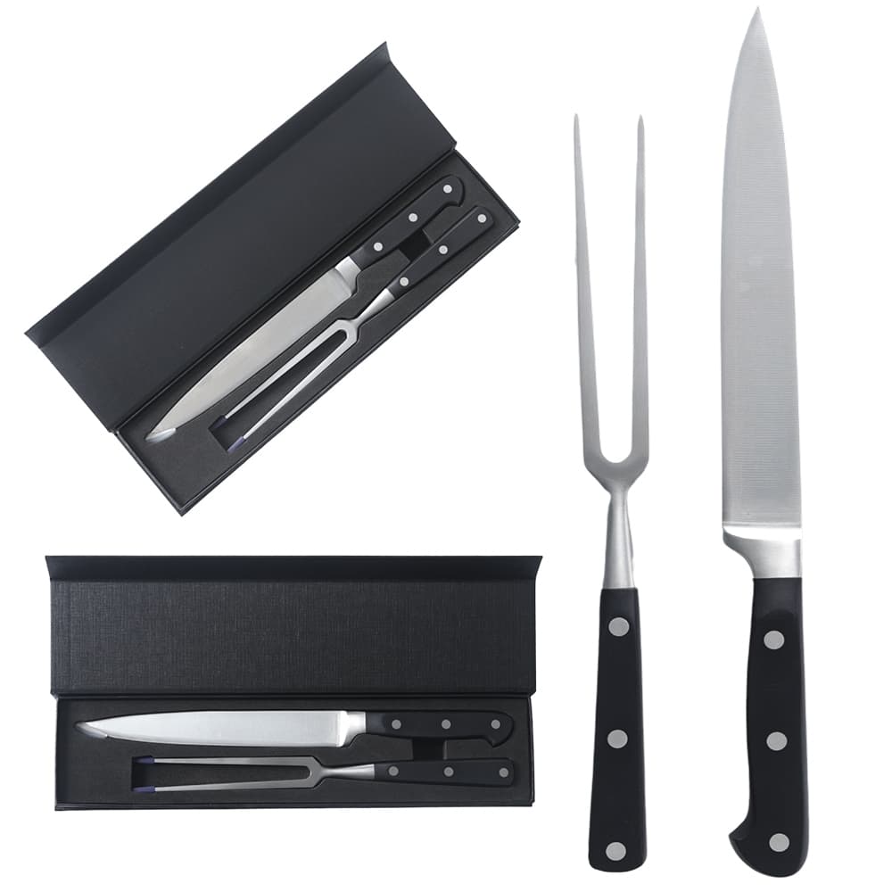 Kit Faca e Garfo Premium Forjado Aço Alta Qualidade para churrasco Grillrelax