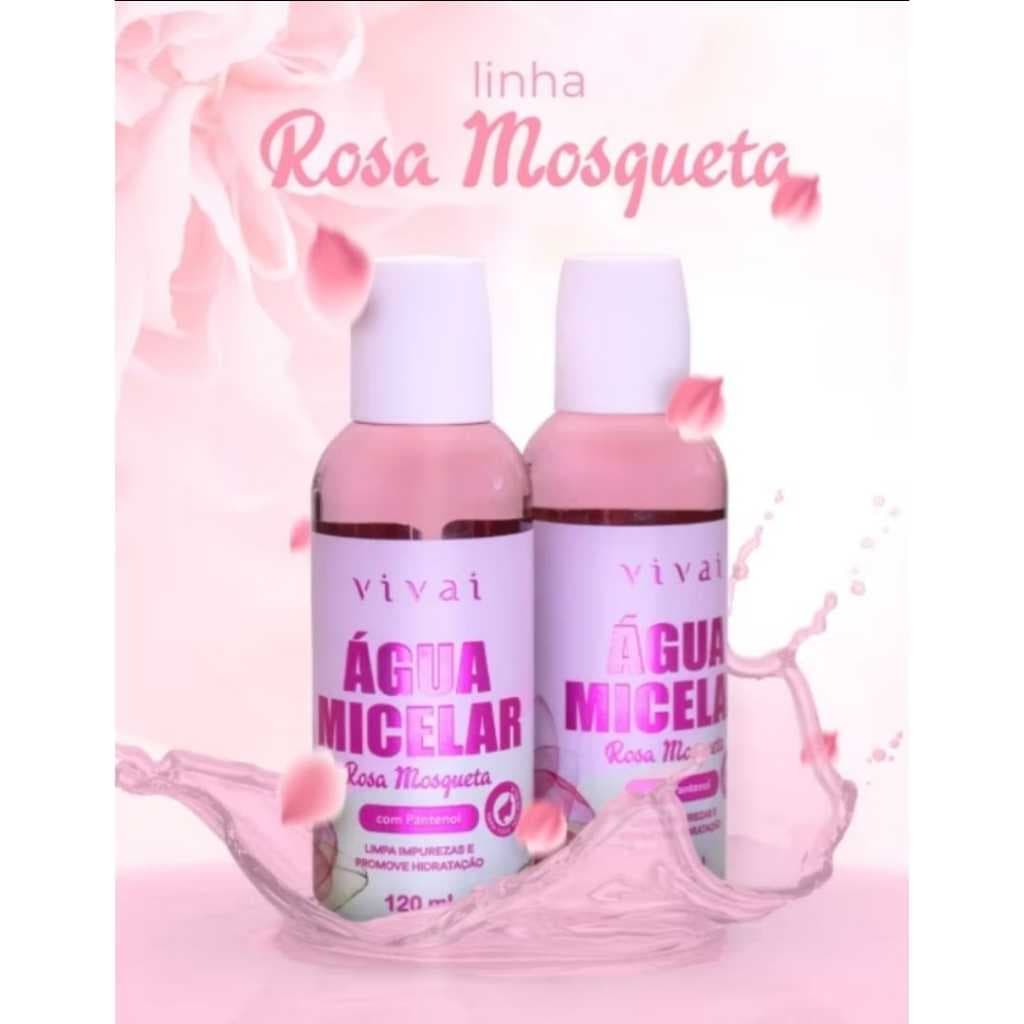 Água Micelar Rosa Mosqueta VIVAI (120 ml)