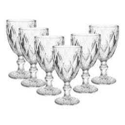 Taças Royale Vidro Transparente Para Vinho Luxo Resistente 330ml