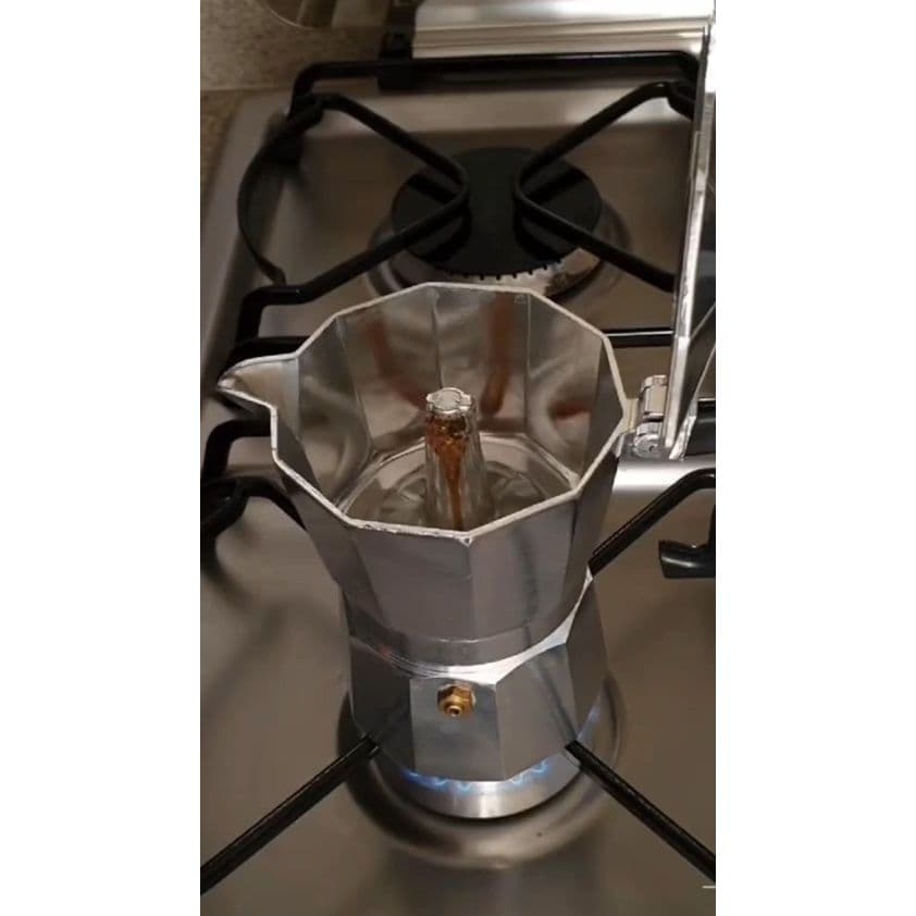 Cafeteira Italiana Moka Express Faz 9 Xícaras de Café Expresso Sem Papel Família Cozinha de Alumínio