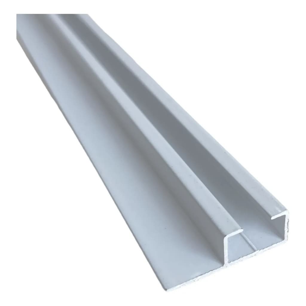 Trilho Suíço Max Simples c/ Aba Para Cortinas Teto/Cortineiro Varias Medidas