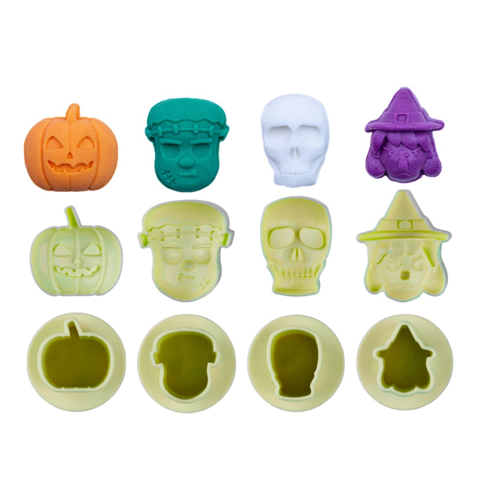 Kit Moldes Ejetor Max Halloween Dia das Bruxas Para Doces e Brigadeiros Blue Star