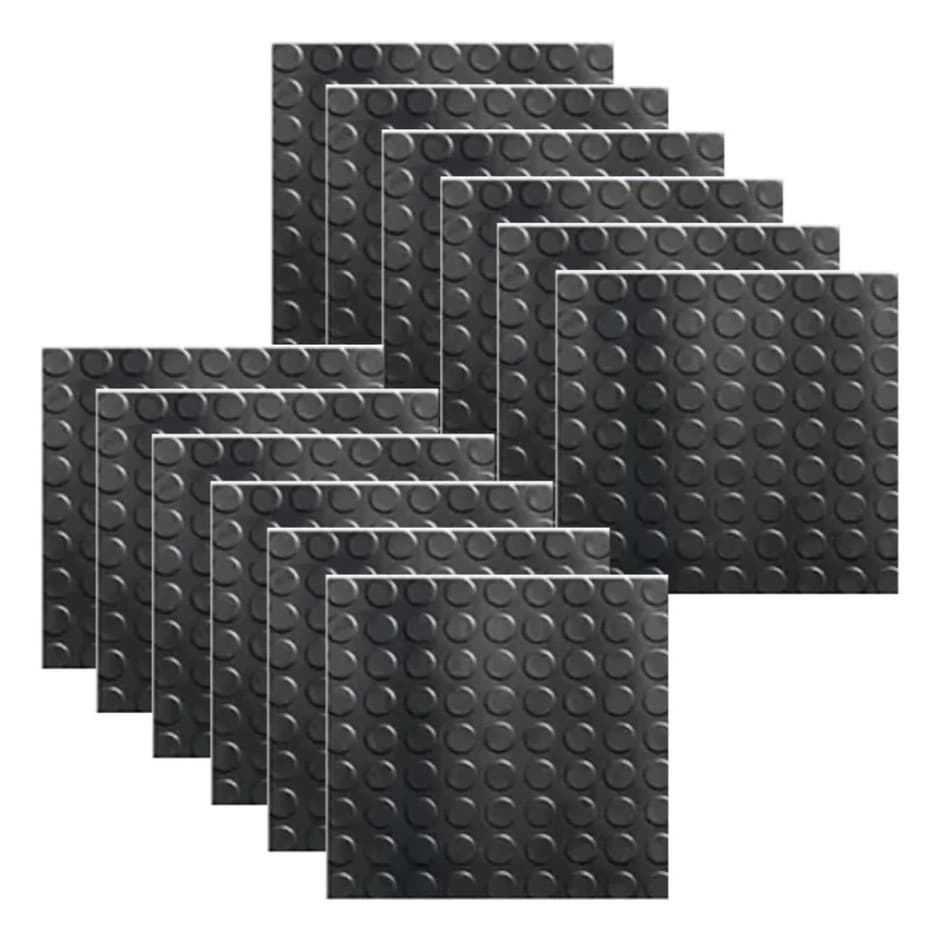 Kit 8 Tapete Piso Borracha 2m² Moeda Anti Derrapante Resistente