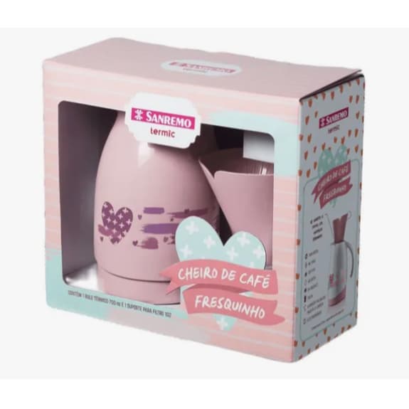 Garrafa Térmica de Café Bule Térmico Com Suporte Para Filtro 700ml - Sanremo= Café e Chá
