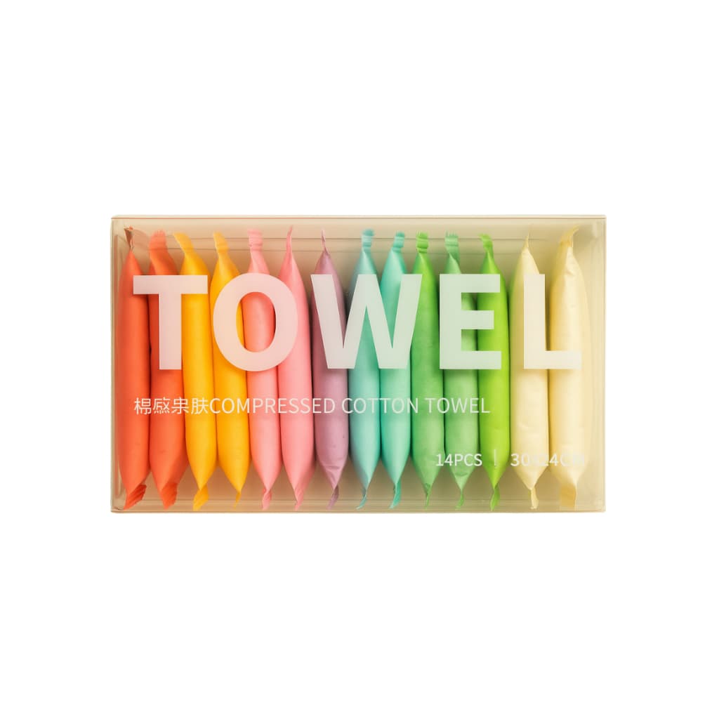 Kit de 14 Toalhas de Algodão Lenços para Limpeza de Pele Facial Maquiagem 30CM Descartável Portátil