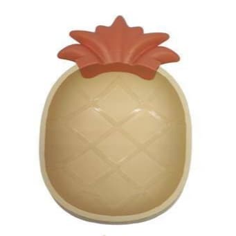 Comedouro Bebedouro para cachorro - Abacaxi - Ideal para Pets - Prático e Divertido