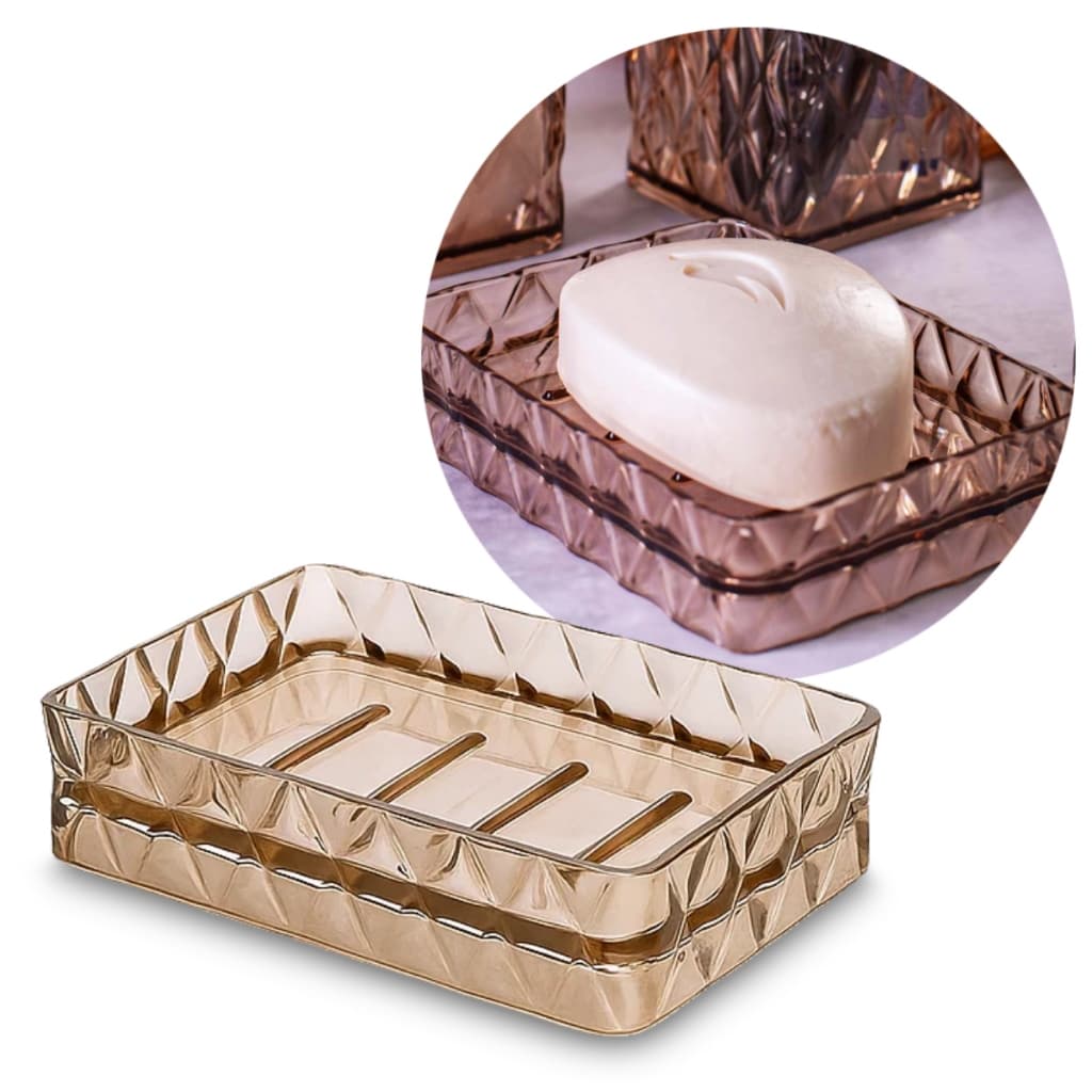 Saboneteira Acrílico Plasútil Banheiro Pia Lavabo Organização Elegante