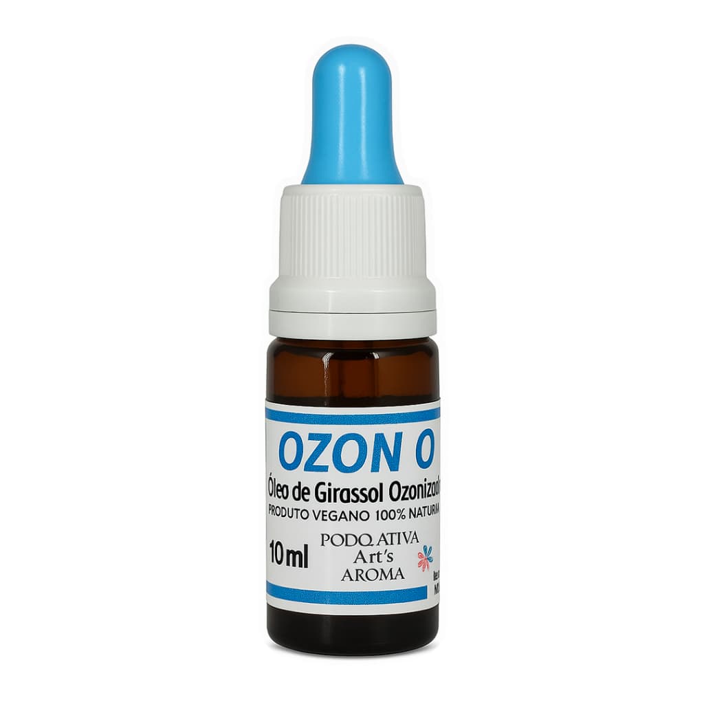 Óleo Cicatrizante Natural Ozonizado 10ml Regenerador de Pele Vegano Antibacteriano