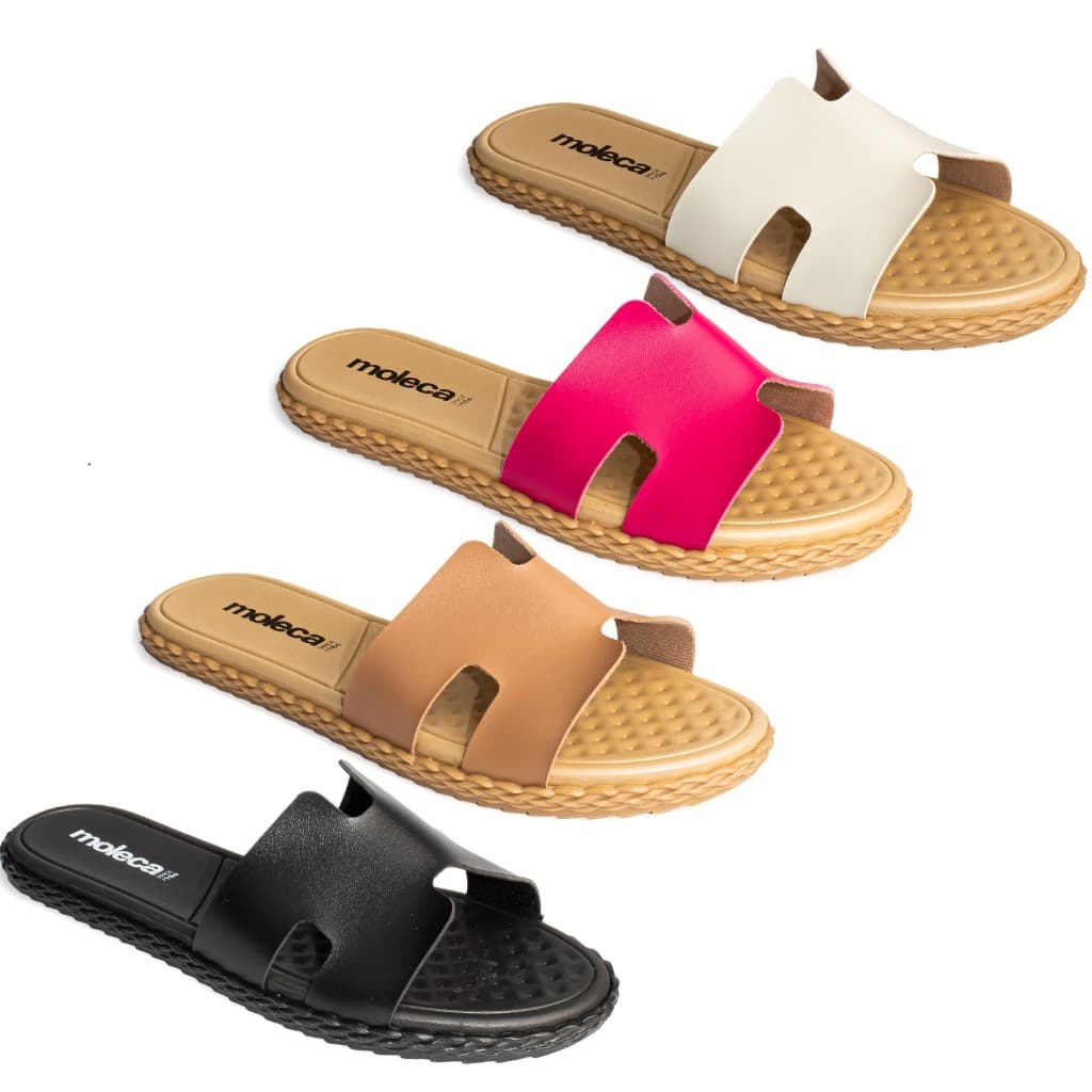 Rasteira Moleca Sandália Rasteirinha Feminino Casual 5463