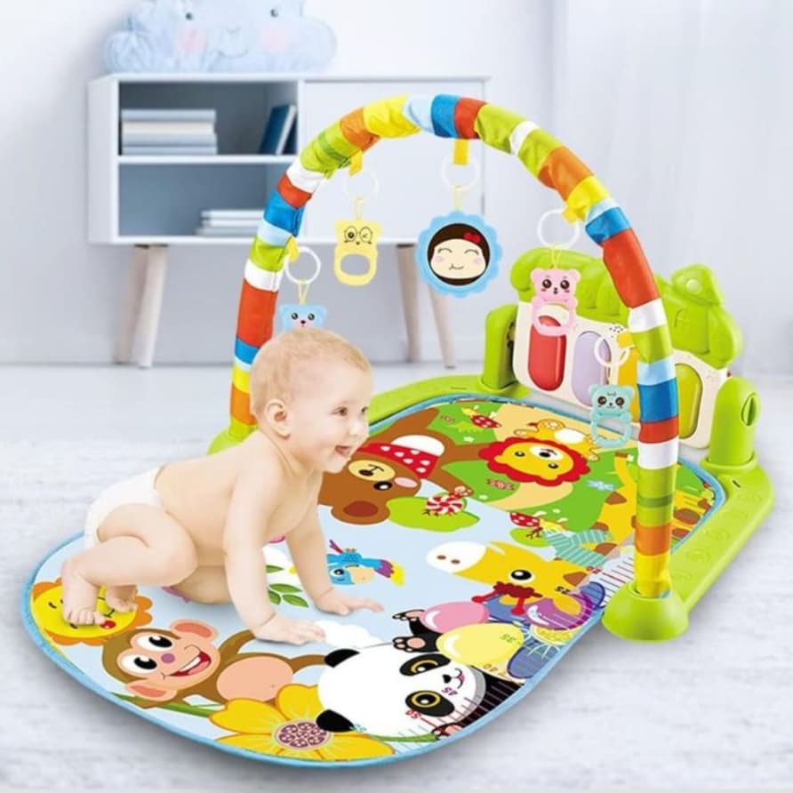 Tapete Gym Piano Cercadinhos para Bebes Divertido Tapete de Atividades Tapete Musical Brinquedo Bebe