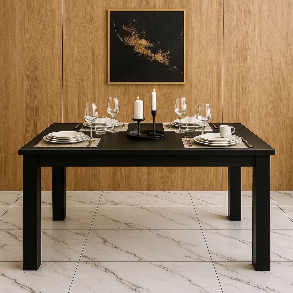QUEIMA DE ESTOQUE - Mesa de Jantar com Estrutura em Madeira – Medida 120cm Retangular