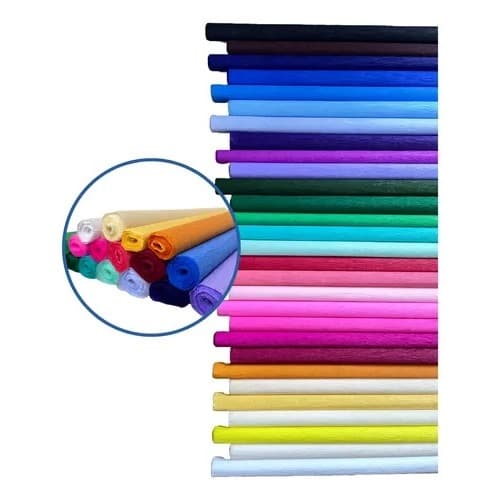 Papel Crepom Impermeável 48 X 2M kit c/3un, Colorido Para Artesanato Decoração Flores Festas Escolar