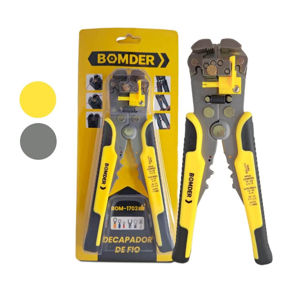 Alicate Desencapador Automático [Amarelo/Preto]Cortador de Fios Desencapador Isolado Amarelo e Preto Automatico Desencap