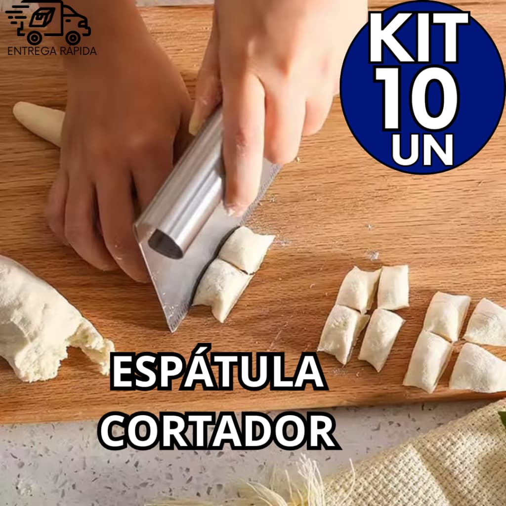 kit 10 Espátula Cortador Multiuso Casa Cantina Lanchonete Cantina Buffet Confeitaria Bolo