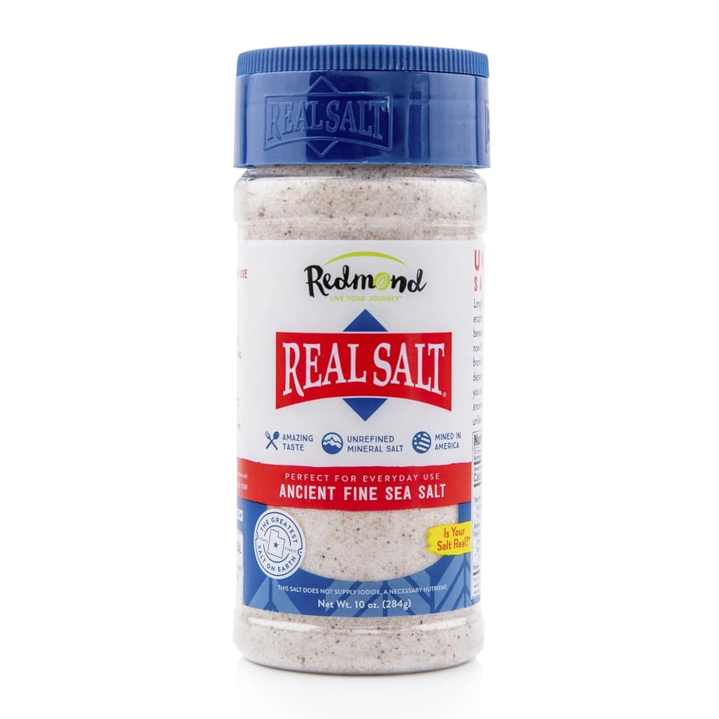 Real Salt 284g Sal Integral Fino, Não Refinado, 100% Natural, Sem Aditivos, Origem EUA