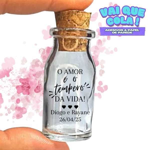 Adesivo Personalizado Transparente Chá de Panela O Amor É O Tempero Da Vida