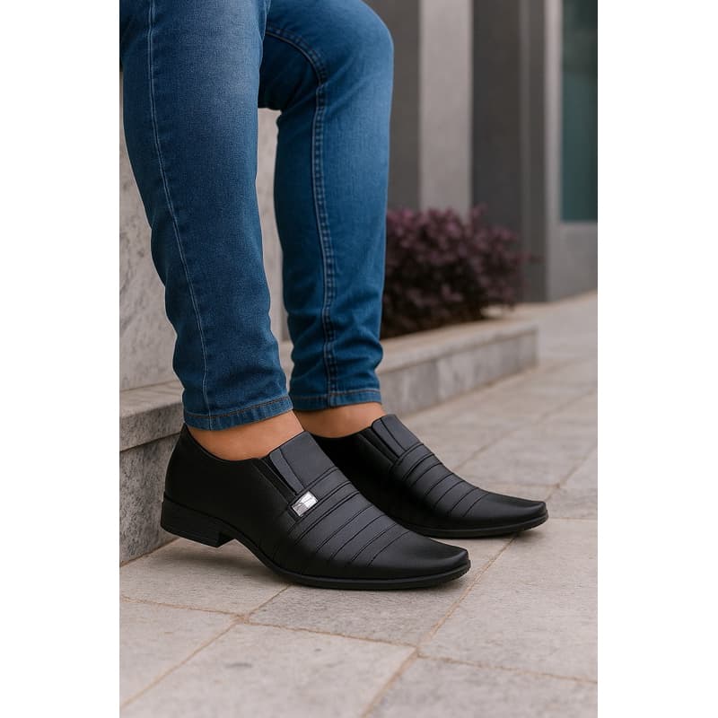 Sapato Social Masculino Elegante Confortável Dia Dia Moderno Casual Igreja Advogado Escritório