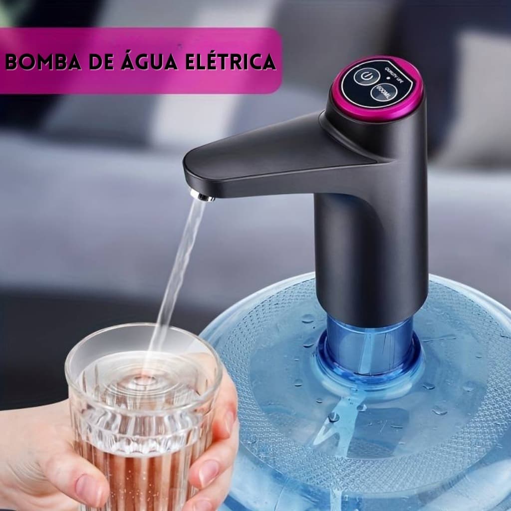 Bomba Elétrica Recarregável para Galão 20L – Dispenser Automático de Água Portátil, Torneira Digital