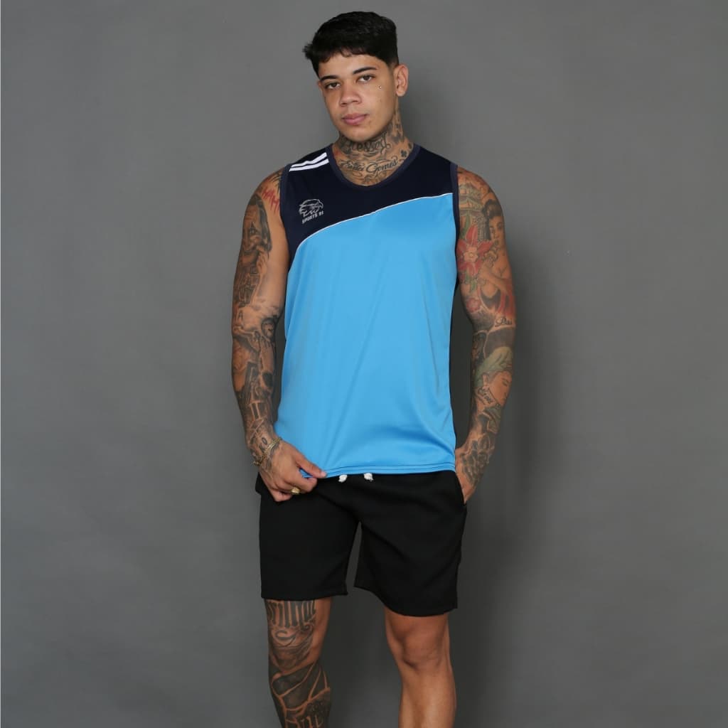 Regata Masculina Esportiva Dry Fit 100% Poliéster Academia