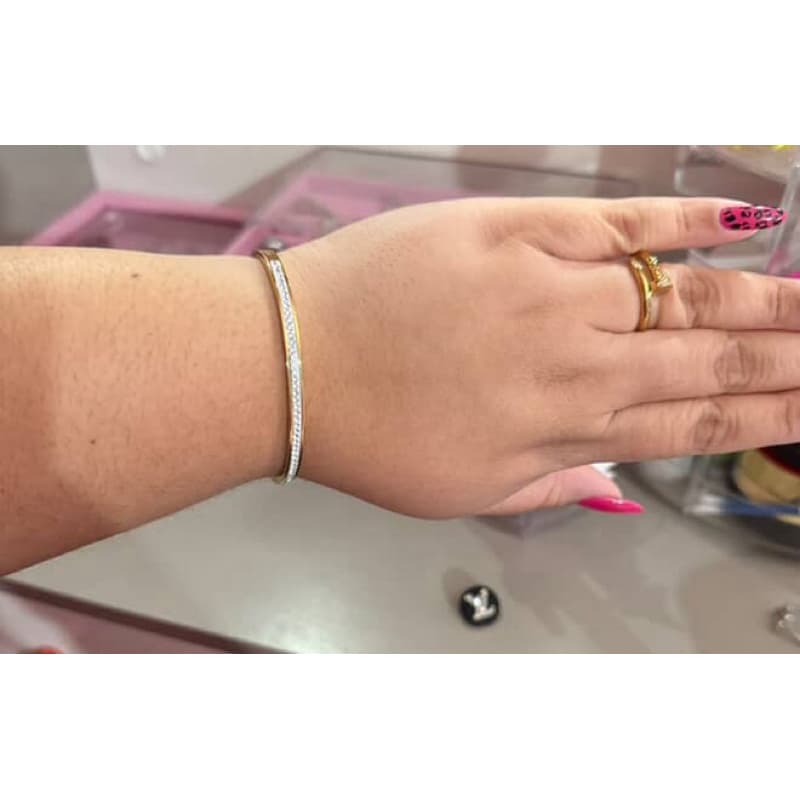 bracelete pulseira strass luxo festa