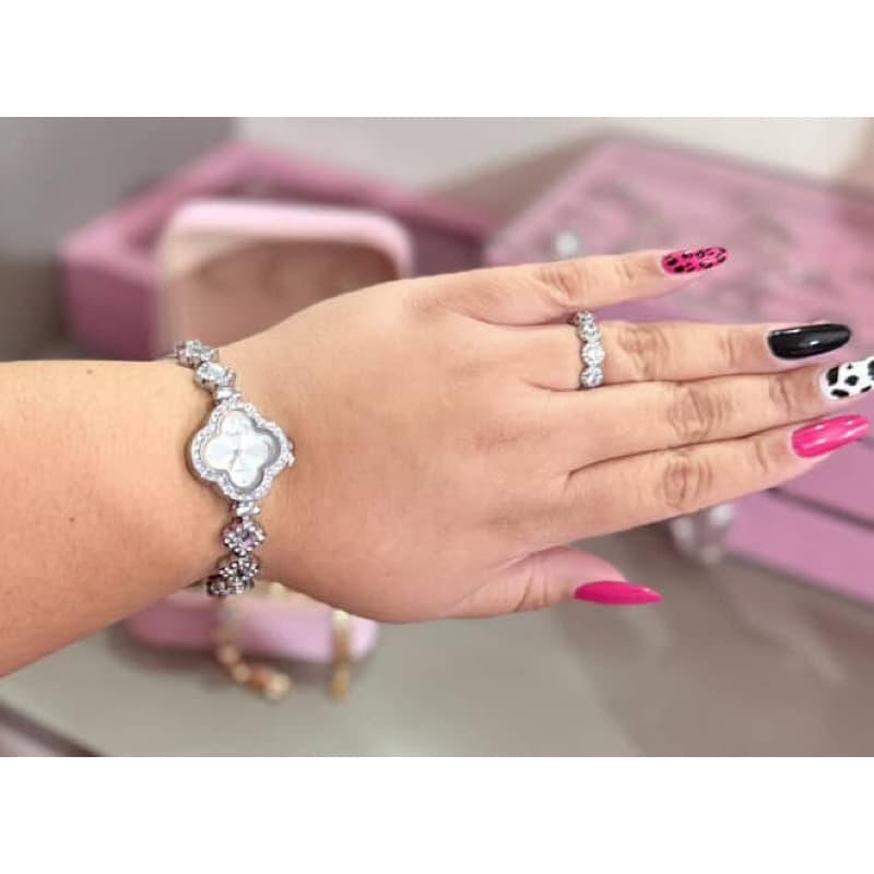 relógio luxo trevo feminino e masculino baby