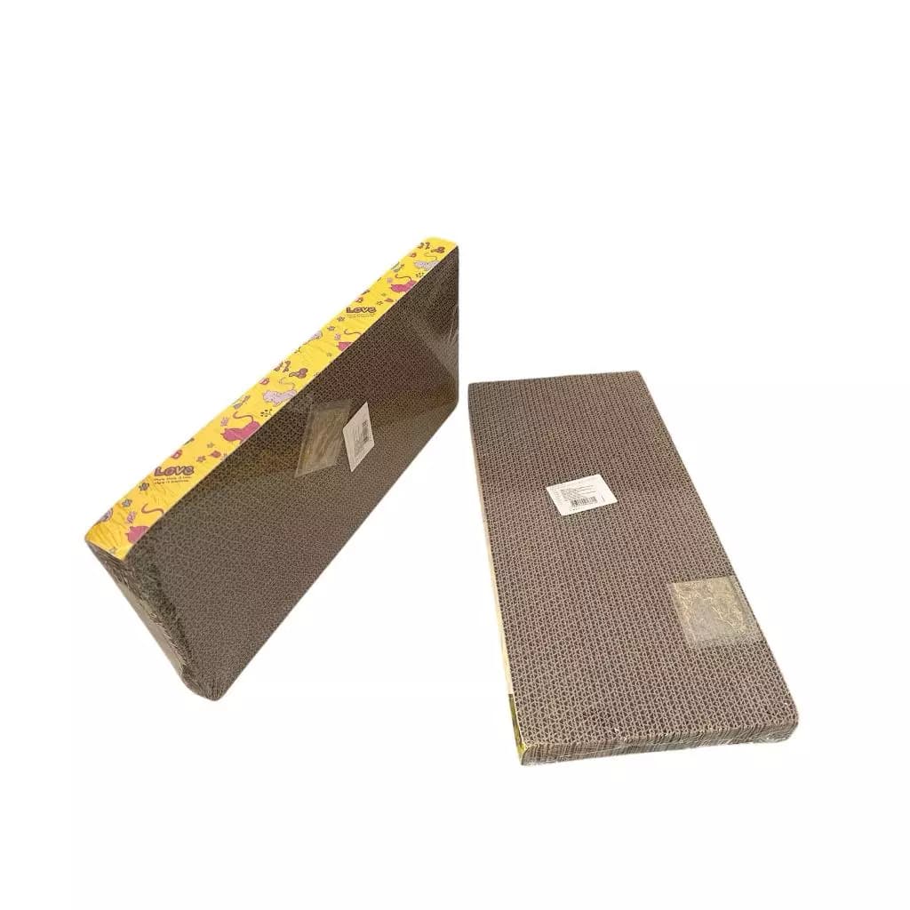 Arranhador para Gato com Catnip e 2 Lados Brinquedo Papelão Reto Anti Stress Elo Wave Gatos