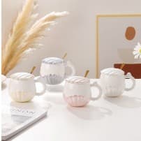 Caneca de Cerâmica Designer Gatinho 420ml Xicara com Alça Personalizada