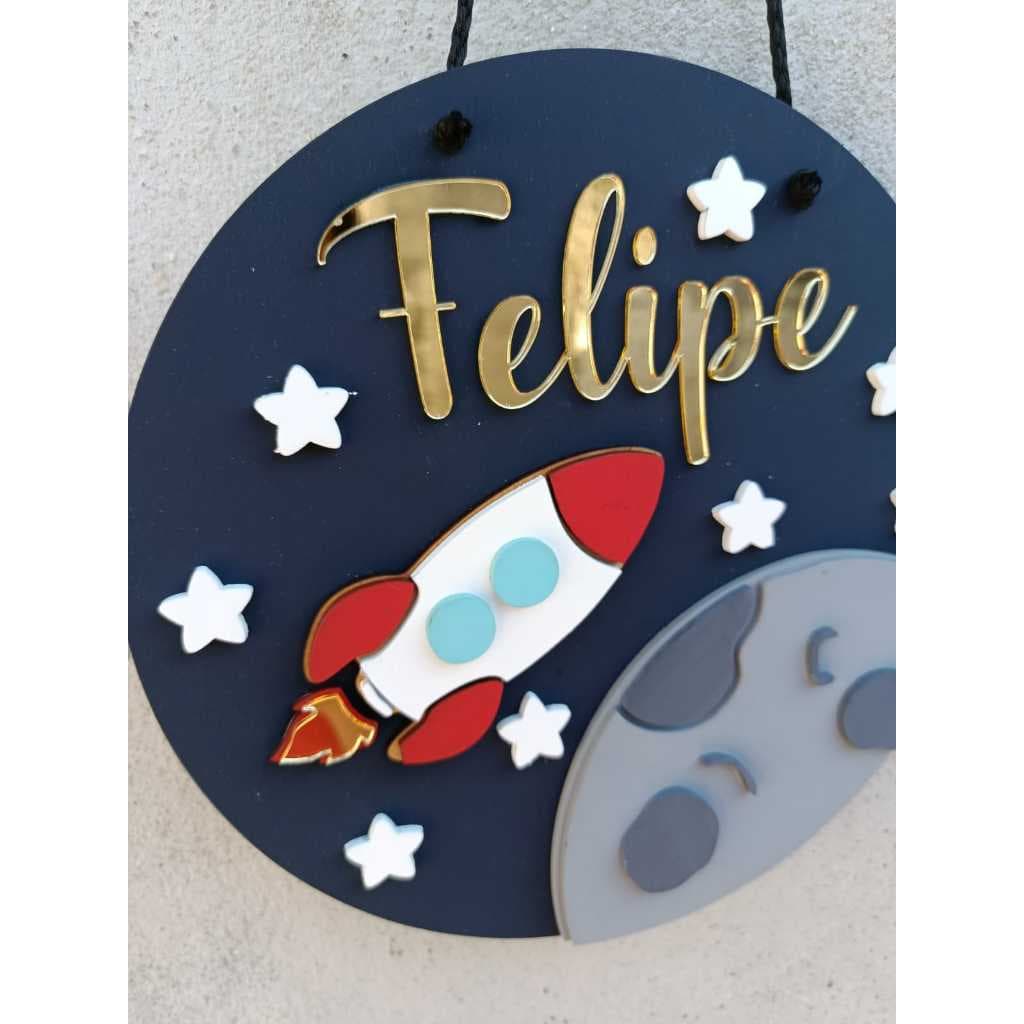 Enfeite Porta maternidade astronauta