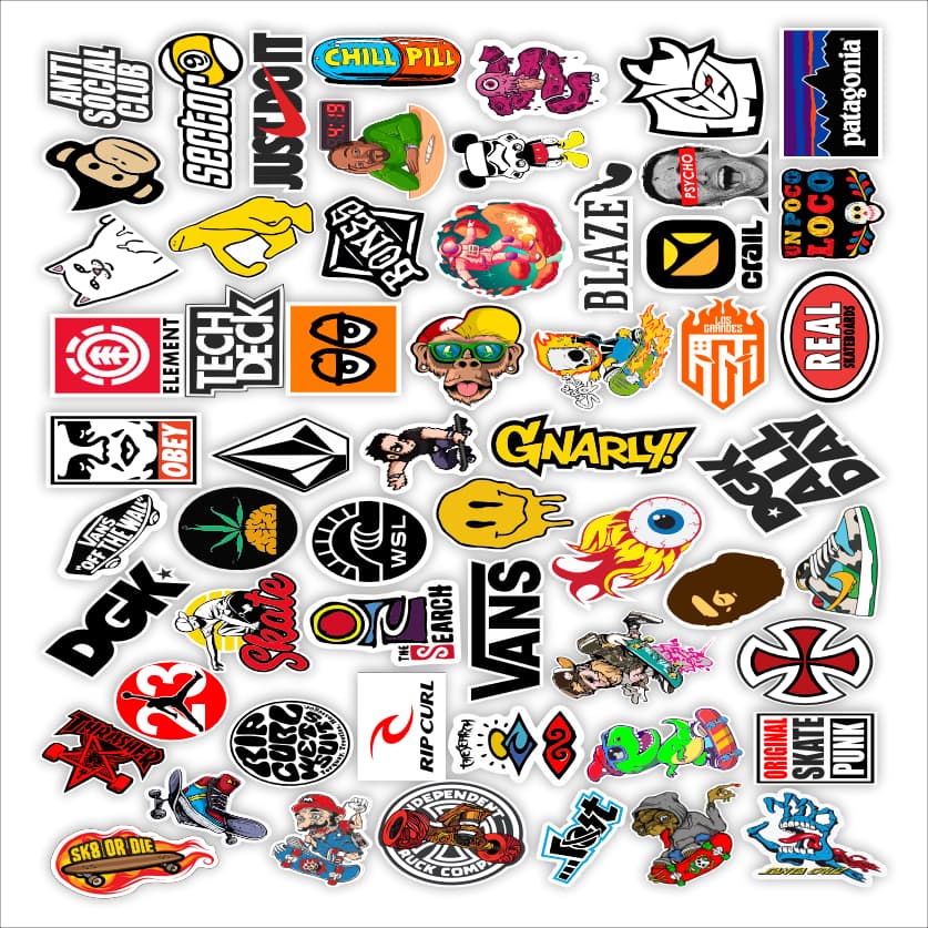 Cartela Adesivos Vinil Bike Moto Capacete Carro Notebook Impermeáveis Alta Qualidade Decorativos G-11
